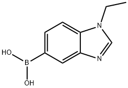 (1-乙基-1H-苯并[D]咪唑-5-基)硼酸 结构式