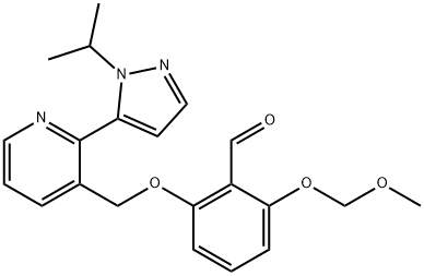2((2-(1-异丙基-1H-吡唑-5-基)吡啶-3-基)甲氧基)-6-(甲氧基甲氧基)苯甲醛(沃塞洛托 N-1) 结构式