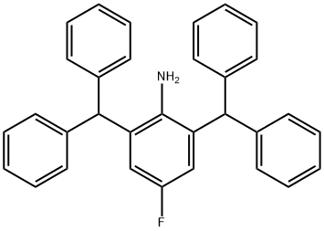 2,6-Diphenylmethyl-4-fluoroaniline 结构式