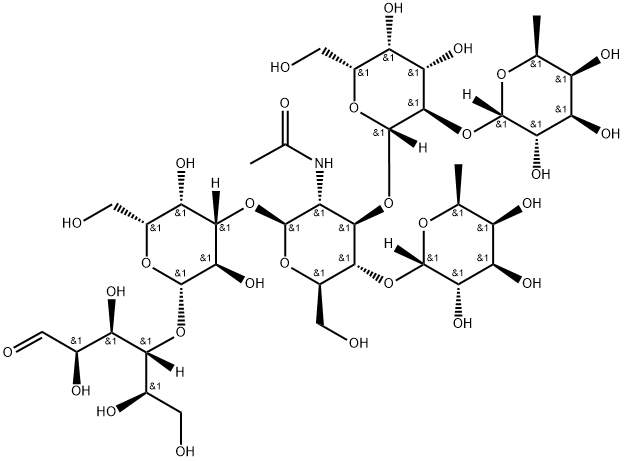 LACTO-N-DIFUCOHEXAOSE I 乳糖-N-二岩藻六糖 I 结构式
