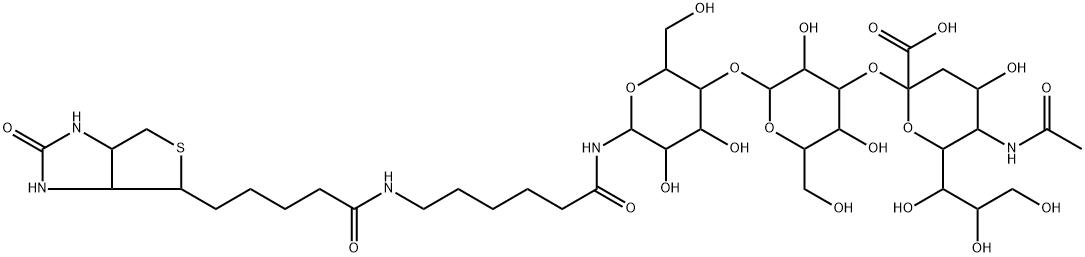 [3aS-(3aalpha,4beta,6aalpha)]-N-[6-[[O-(N-Acetyl-alpha-neuraminosyl)-(2-3)-O-beta-D-galactopyranosyl-(1-4)-D-glucopyranosyl]amino]-6-oxohexyl]hexahydro-2-oxo-1H-thieno[3,4-d]imidazole-4-pentanamide