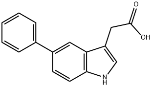 5-(2-苯基)-吲哚-3-乙酸 结构式