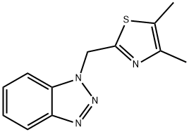 2-((1H-苯并[D][1,2,3]三唑-1-基)甲基)-4,5-二甲基噻唑 结构式