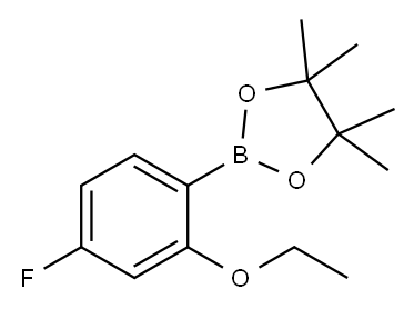 1,3,2-Dioxaborolane, 2-(2-ethoxy-4-fluorophenyl)-4,4,5,5-tetramethyl- 结构式