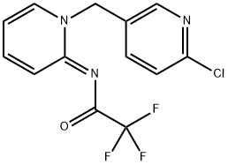 N-[(E)-1-(6-氯-3-吡啶基)甲基-2(1H)-吡啶亚基]-2,2,2-三氟乙酰胺 结构式