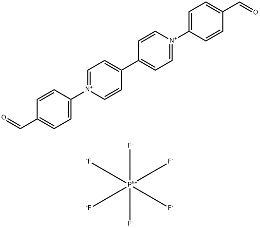 4,4'-Bipyridinium, 1,1'-bis(4-formylphenyl)-, hexafluorophosphate(1-) (1:2) 结构式