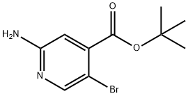 4-PYRIDINECARBOXYLIC ACID, 2-AMINO-5-BROMO-, 1,1-DIMETHYLETHYL ESTER 结构式