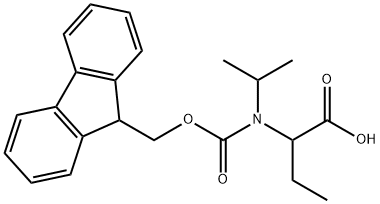 Butanoic acid, 2-[[(9H-fluoren-9-ylmethoxy)carbonyl](1-methylethyl)amino]- 结构式