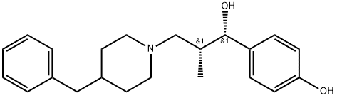1-Piperidinepropanol, α-(4-hydroxyphenyl)-β-methyl-4-(phenylmethyl)-, [S-(R*,S*)]- 结构式