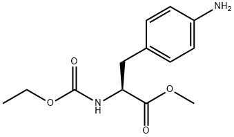L-苯丙氨酸,4-氨基-N-(乙氧基羰基)-甲酯 结构式