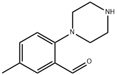 5-methyl-2-(piperazin-1-yl)benzaldehyde 结构式