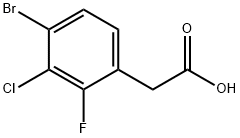 2-(4-溴-3-氯-2-氟苯基)乙酸 结构式