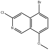 5-溴-3-氯-8-甲氧基异喹啉 结构式