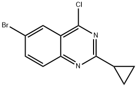 6-溴-4-氯-2-环丙基喹唑啉 结构式