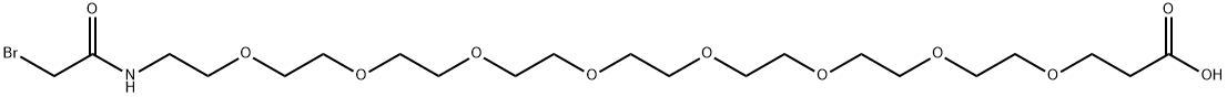 Bromoacetamido-PEG8- acid 结构式