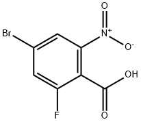 4-溴-2-氟-6-硝基苯甲酸 结构式