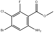 6-氨基-4-溴-3-氯-2-氟苯甲酸甲酯 结构式