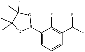 2-(3-(二氟甲基)-2-氟苯基)-4,4,5,5-四甲基-1,3,2-二氧硼杂环戊烷 结构式