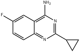 2-环丙基-6-氟喹唑啉-4-胺 结构式