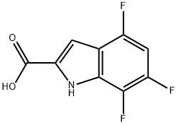 4,6,7-三氟-1H-吲哚-2-羧酸 结构式