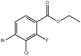 Ethyl 4-bromo-3-chloro-2-fluorobenzoate 结构式