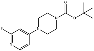 叔-丁基 4-(2-氟吡啶-4-基)哌嗪-1-甲酸基酯 结构式