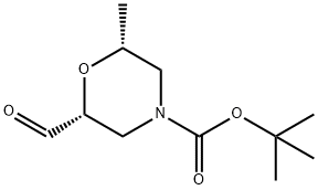 (2R,6R)-4-Boc-2-formyl-6-methylmorpholine 结构式