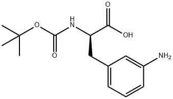 (R)-3-(3-氨基苯基)-2-((叔丁氧基羰基)氨基)丙酸 结构式