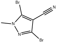 3,5-二溴-1-甲基-1H-吡唑-4-腈 结构式