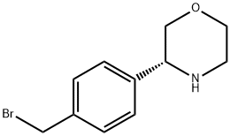 Morpholine, 3-[4-(bromomethyl)phenyl]-, (3R)- 结构式