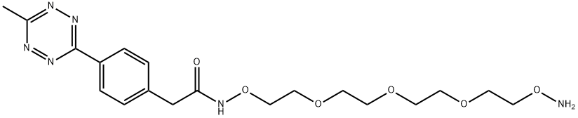 N-[2-[2-[2-[2-(Aminooxy)ethoxy]ethoxy]ethoxy]ethoxy]-4-(6-methyl-1,2,4,5-tetrazin-3-yl)benzeneacetamide 结构式