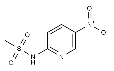 N-(5-硝基吡啶-2-基)甲磺酰胺 结构式