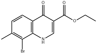 8-溴-7-甲基-4-氧代-1,4-二氢喹啉-3-羧酸乙酯 结构式