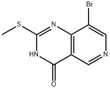8-溴-2-(甲硫基)吡啶并[4,3-D]嘧啶-4(3H)-酮 结构式