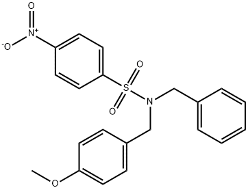 Benzenesulfonamide, N-[(4-methoxyphenyl)methyl]-4-nitro-N-(phenylmethyl)- 结构式