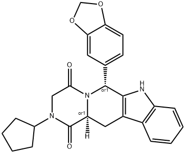 N-Desmethyl-N-cyclopentyl cis-ent-Tadalafil 结构式