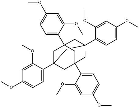 1,3,5,7-四(2,4-二甲氧基苯基)-三环[3.3.1.13,7]癸烷 结构式