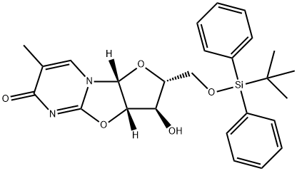 5’-O-TBDPS-5-methyl-2,2’-anhydrouridine 结构式
