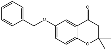 4H-1-Benzopyran-4-one, 2,3-dihydro-2,2-dimethyl-6-(phenylmethoxy)- 结构式