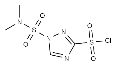 1H-1,2,4-TRIAZOLE-3-SULFONYL CHLORIDE, 1-[(DIMETHYLAMINO)SULFONYL]- 结构式