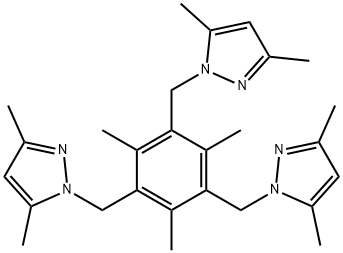 1H-PYRAZOLE, 1,1,1-[(2,4,6-TRIMETHYL-1,3,5-BENZENETRIYL)TRIS(METHYLENE)]TRIS[3,5-DIMETHYL- 结构式