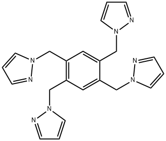 1,2,4,5-tetrakis((1H-pyrazol-1-yl)methyl)benzene 结构式