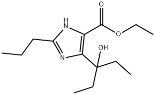 1H-Imidazole-5-carboxylic acid, 4-(1-ethyl-1-hydroxypropyl)-2-propyl-, ethyl ester 结构式