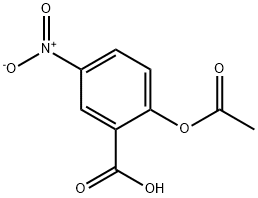 2-乙酰氧基-5-硝基苯甲酸 结构式