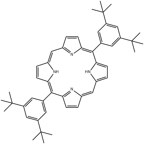 5,15-双[3,5-二(叔丁基)苯基]卟啉 结构式