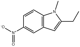 1H-Indole, 2-ethyl-1-methyl-5-nitro- 结构式