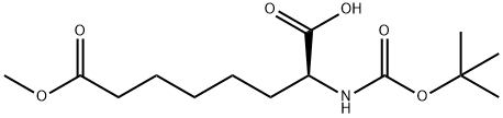 BOC-S-2-氨基辛二酸-8-甲酯 结构式