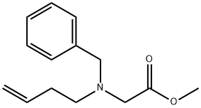 2-[苄基(3-丁烯基)氨基]乙酸甲酯 结构式