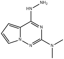 Pyrrolo[2,1-f][1,2,4]triazin-2-amine, 4-hydrazinyl-N,N-dimethyl- 结构式