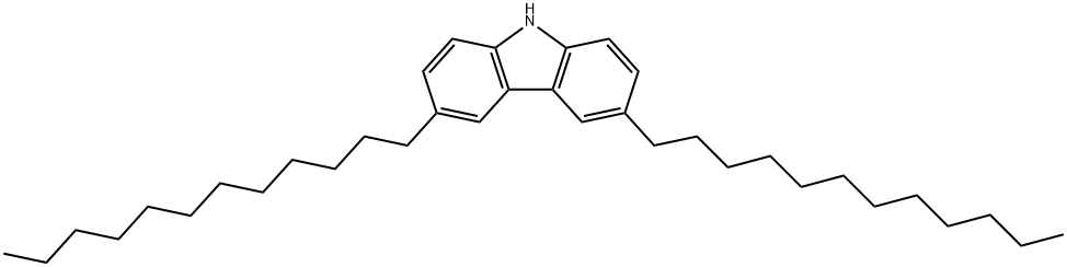 3,6-双十二烷基-9H-咔唑 结构式